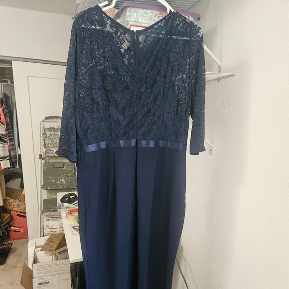 Missymay Women's Vintage Floral Lace Ruffle Half Sleeve Evening Dress - Picture 3 of 7